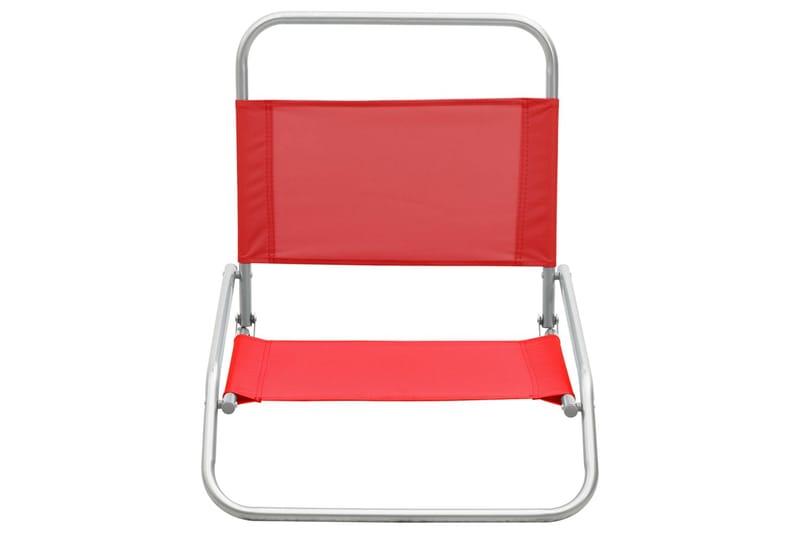Foldbare Strandstole 2 Stk. Stof Rød - Rød - Havemøbler - Havestole - Solstole