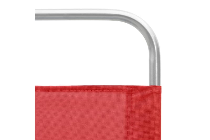 Foldbare Strandstole 2 Stk. Stof Rød - Rød - Havemøbler - Havestole - Solstole