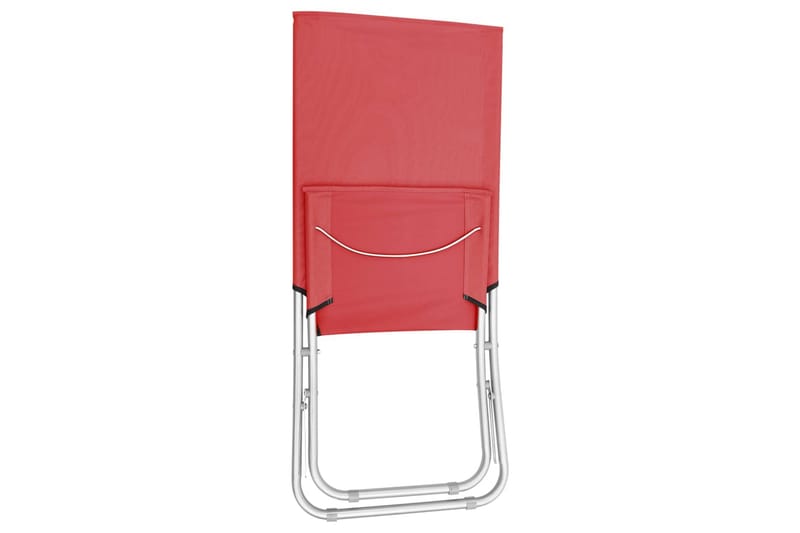 Foldbare Strandstole 2 Stk. Stof Rød - Rød - Havemøbler - Havestole - Solstole