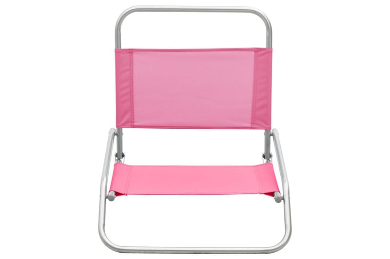 Foldbare Strandstole 2 Stk. Stof Pink - Lyserød - Havemøbler - Havestole - Solstole