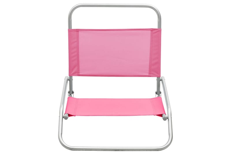 Foldbare Strandstole 2 Stk. Stof Pink - Lyserød - Solstole