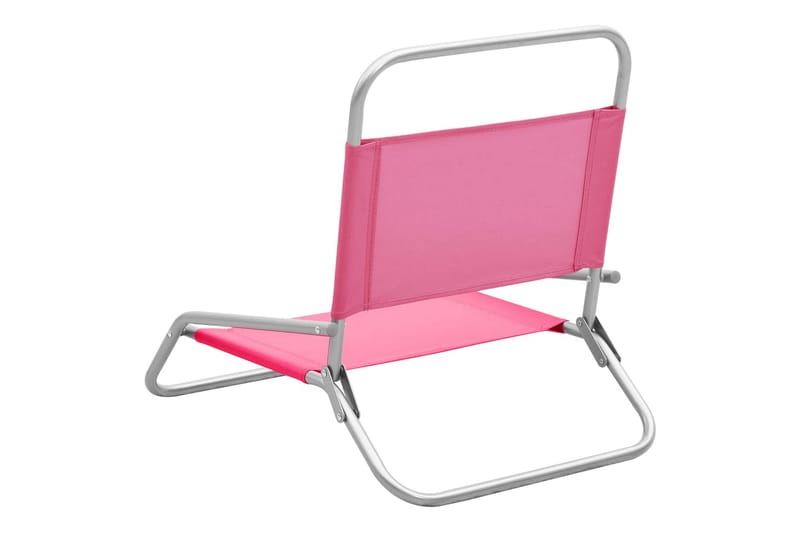 Foldbare Strandstole 2 Stk. Stof Pink - Lyserød - Havemøbler - Havestole - Solstole