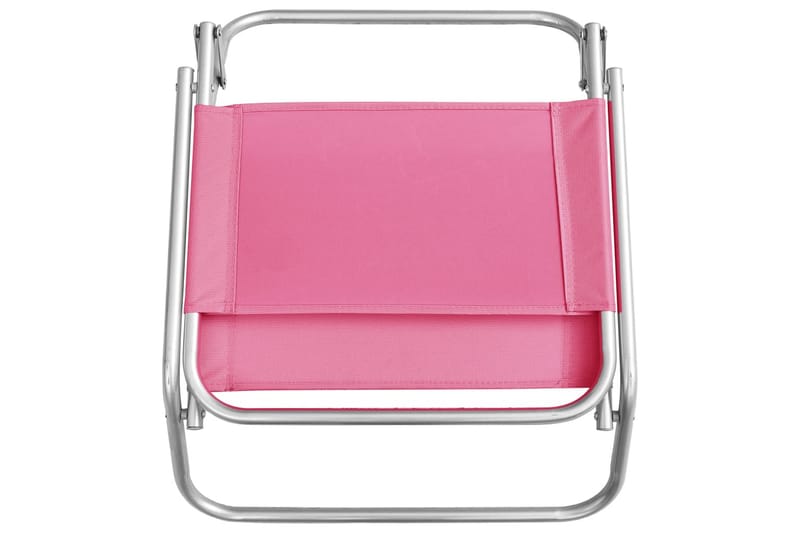 Foldbare Strandstole 2 Stk. Stof Pink - Lyserød - Havemøbler - Havestole - Solstole