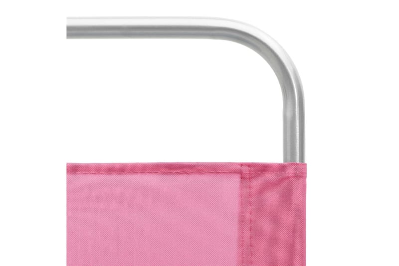 Foldbare Strandstole 2 Stk. Stof Pink - Lyserød - Havemøbler - Havestole - Solstole
