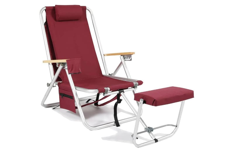 Friluftstol Fritab ROXY med køletaske/mobil-lomme, Bordeaux