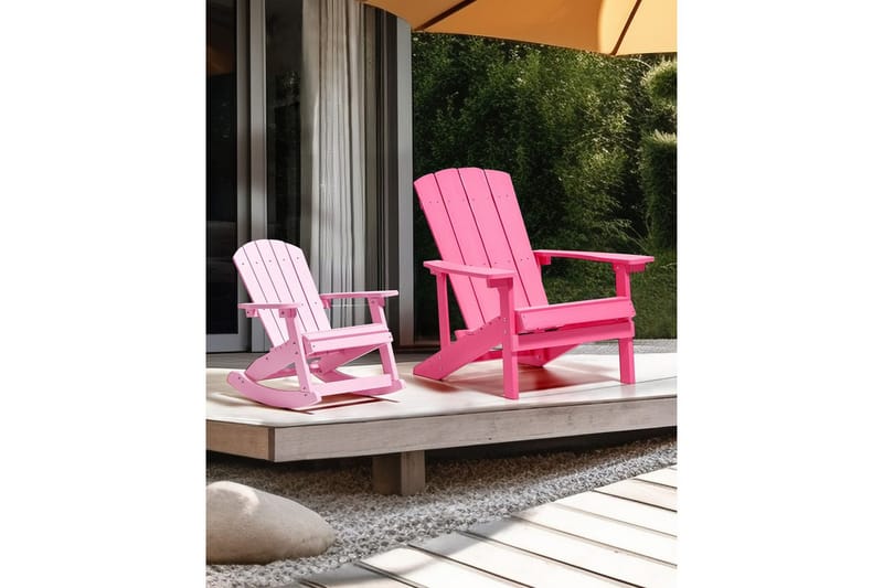 Havestol Adirondack - Rosa, Lyserød, 75x88x88 cm - Havemøbler - Havestole - Solstole - Dækstol