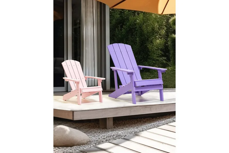 Havestol Adirondack - Violet, 75x88x88 cm - Havemøbler - Havestole - Solstole - Dækstol