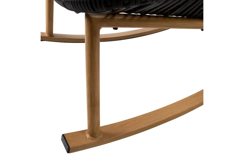 Helsinki Gyngestol - Sort/Træ - Havemøbler - Havestole - Havegyngestol