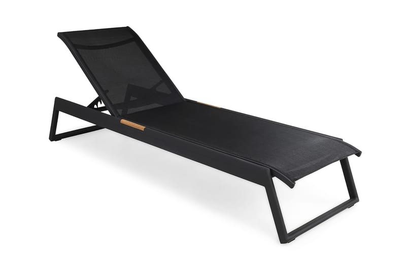 Las Vegas solseng - Sort / teak - Havemøbler - Havestole - Solstole
