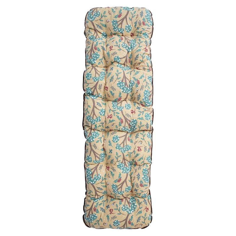 Liggestol HOME4YOU Baden-Baden Beige blomsterpude - grøn med beige blomsterhynde - Havemøbler - Havestole - Solstole - Baden Baden stol