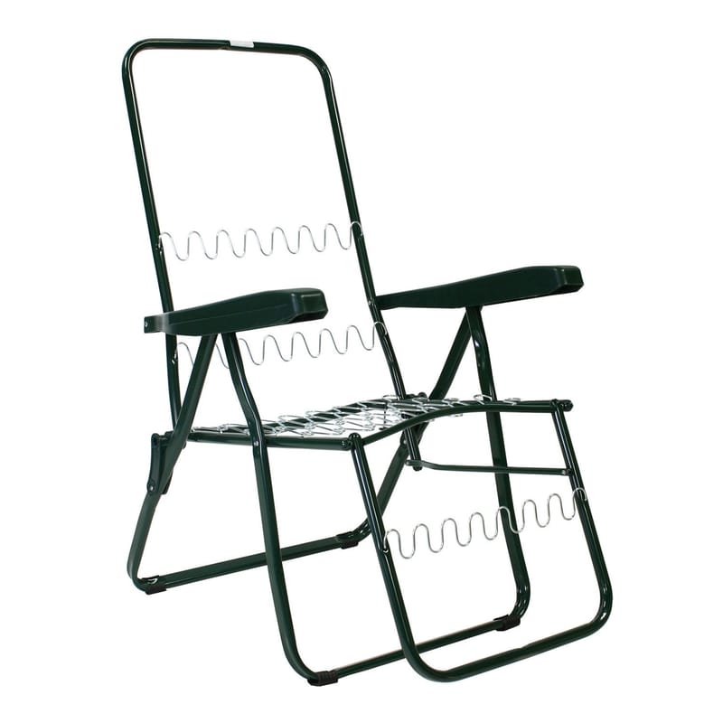 Liggestol HOME4YOU Baden-Baden Beige blomsterpude - grøn med beige blomsterhynde - Havemøbler - Havestole - Solstole - Baden Baden stol