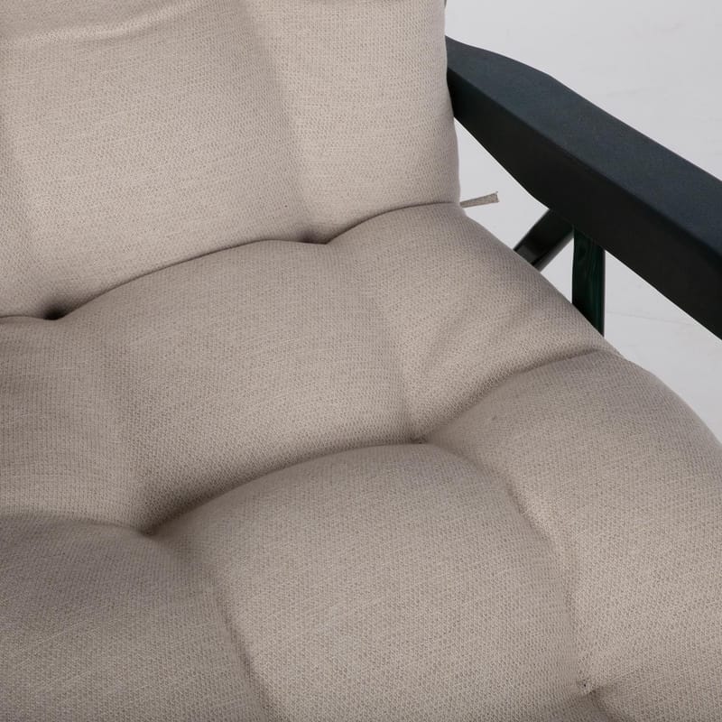 Liggestol HOME4YOU Baden-Baden Beige pude - grøn med beige hynde - Havemøbler - Havestole - Solstole - Baden Baden stol