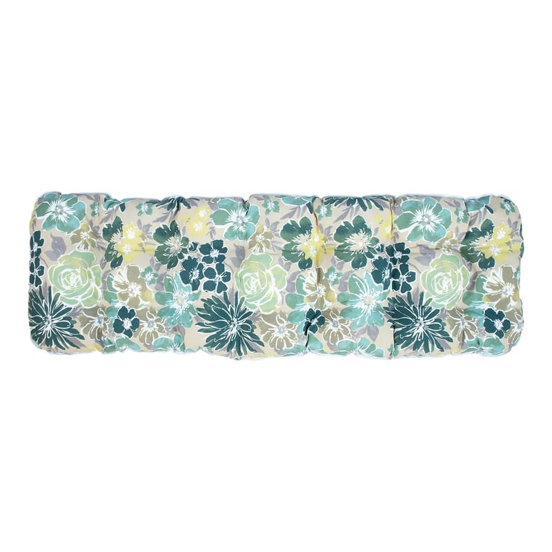 Liggestol HOME4YOU Baden-Baden Lys blomsterpude - grøn med lys blomsterhynde - Havemøbler - Havestole - Solstole - Baden Baden stol