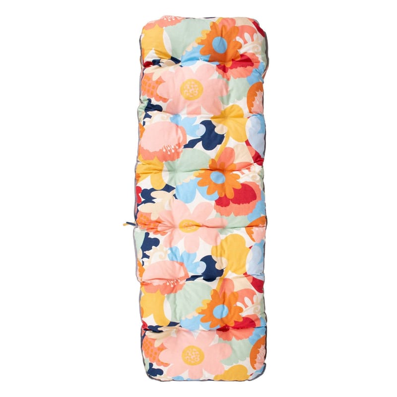 Liggestol HOME4YOU Baden-Baden Nordisk blomsterpude - grøn med nordisk blomsterhynde - Havemøbler - Havestole - Solstole - Baden Baden stol