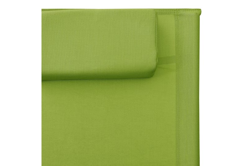 liggestol textilene grøn og grå - Grøn - Solstole