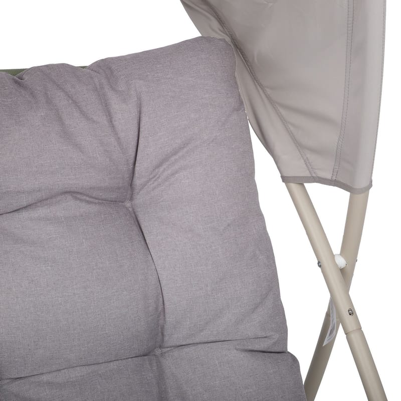 Loungestol HOME4YOU Piper med baldakin beige - Beige - Havemøbler - Havestole - Solstole - Strandstol
