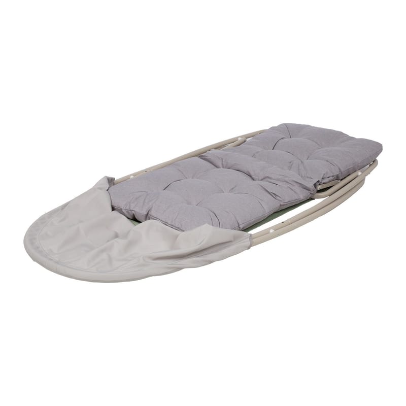 Loungestol HOME4YOU Piper med baldakin beige - Beige - Havemøbler - Havestole - Solstole - Strandstol