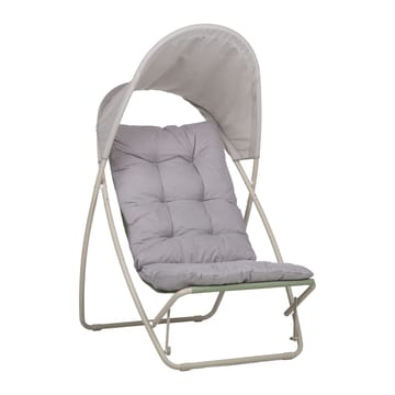 Loungestol HOME4YOU Piper med baldakin beige - Beige - Havemøbler - Havestole - Solstole - Strandstol