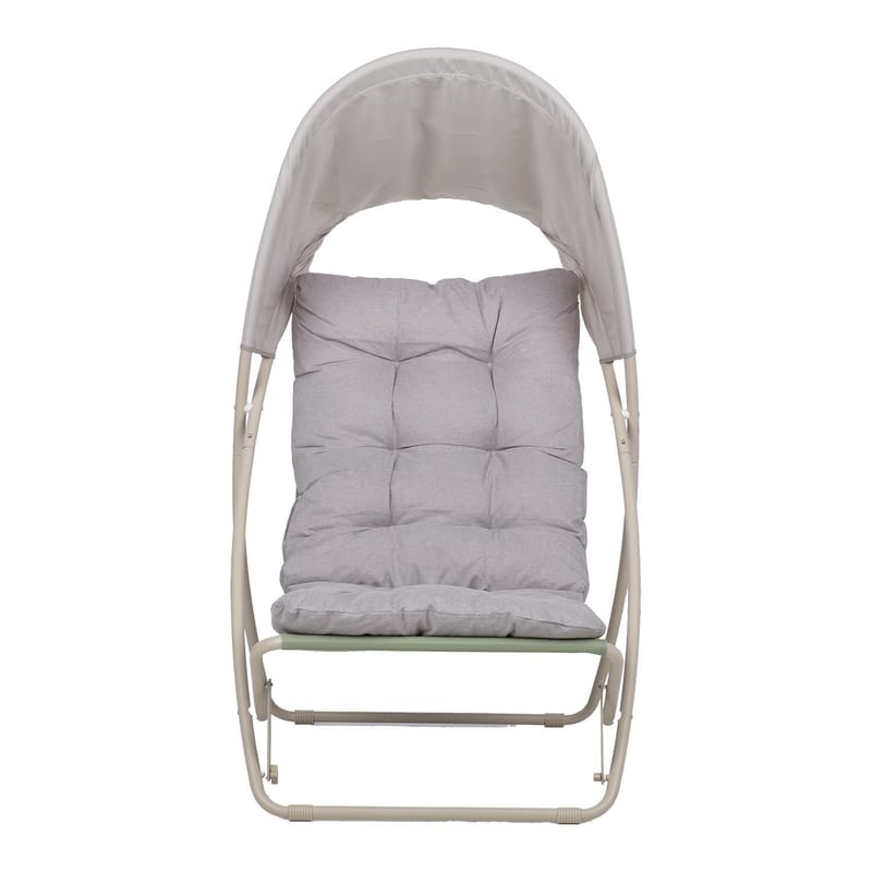 Loungestol HOME4YOU Piper med baldakin beige - Beige - Havemøbler - Havestole - Solstole - Strandstol