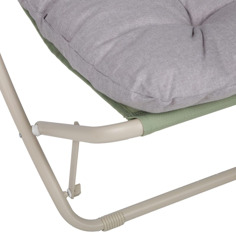 Loungestol HOME4YOU Piper med baldakin beige - Beige - Havemøbler - Havestole - Solstole - Strandstol