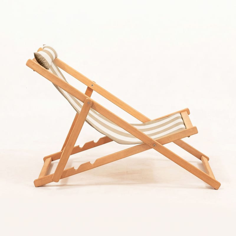 Romira Solseng udendørs - Brun og hvid - Havemøbler - Havestole - Solstole - Dækstol