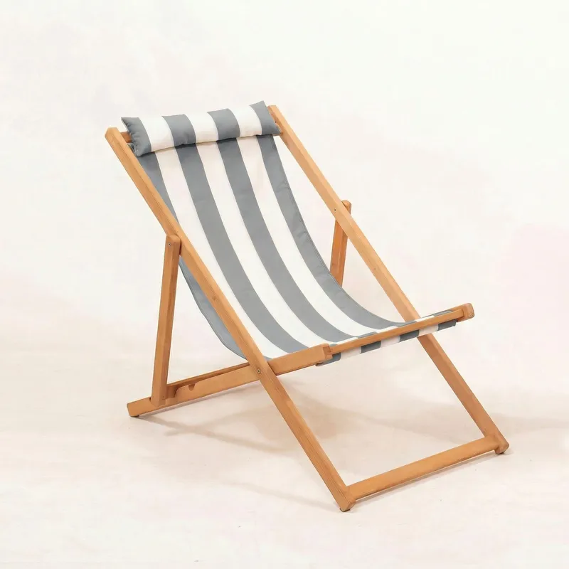 Romira Solseng udendørs - Grå og hvid - Havemøbler - Havestole - Solstole - Dækstol