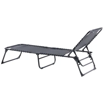 Solseng udendørs Ambato foldbar - Sort - Havemøbler - Havestole - Solseng & solvogn