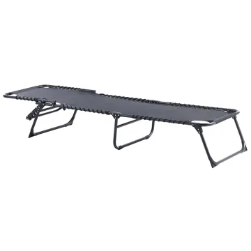 Solseng udendørs Ambato foldbar - Sort - Havemøbler - Havestole - Solseng & solvogn