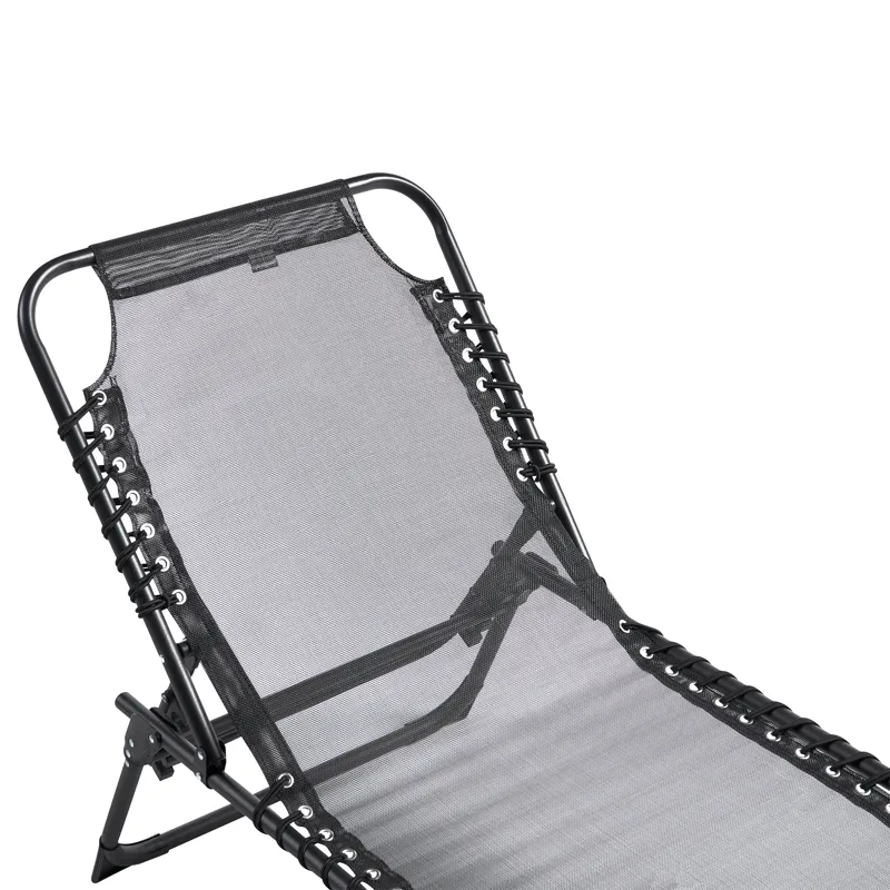 Solseng udendørs Ambato foldbar - Sort - Havemøbler - Havestole - Solseng & solvogn