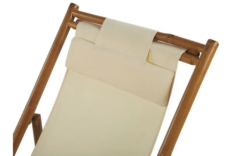 Solstol 2 stk lyst træ / beige ATRANI - Træ / natur - Havemøbler - Havestole - Solstole