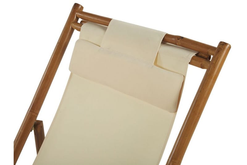 Solstol 2 stk lyst træ / beige ATRANI - Træ / natur - Havemøbler - Havestole - Solstole