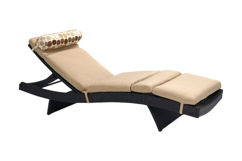 Solstol STELLA med pude 200x655xH33 mørkebrun, undefined