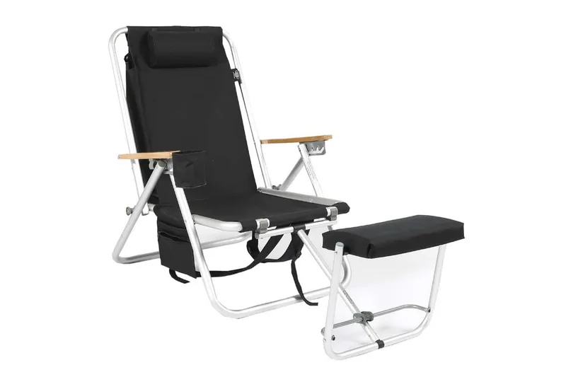 Strandstol & campingstol Fritab Friluftsstol Fritab ROXY med køletaske/mobillomme Svart, undefined