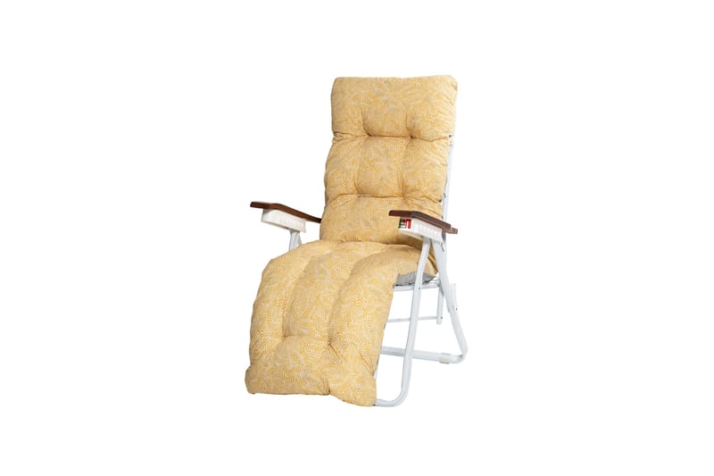 Tourra Baden Baden Stol med Hynde, Hvid/Gul