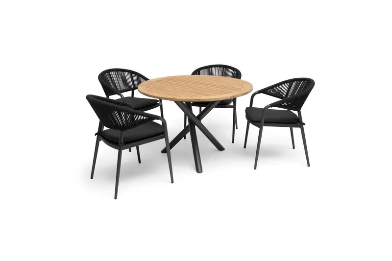 Stol Hillerstorp Ekeryd 4-pack Antracitgrå - Havemøbler - Havestole - Udendørs lænestol