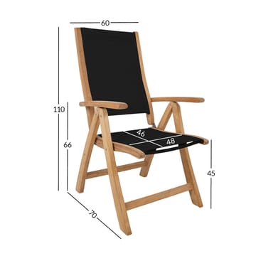 Stol HOME4YOU Bali Sort - sort - Havemøbler - Havestole - Positionsstole