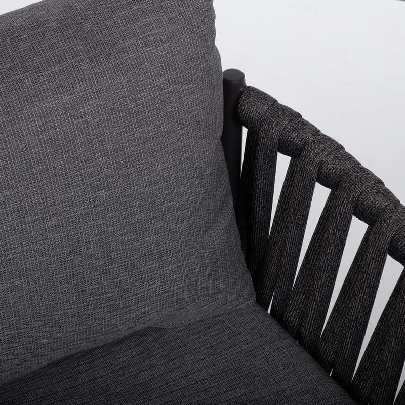 Stol HOME4YOU Bristol 63x62x73 cm Grå - Grå - Havemøbler - Havestole - Udendørs lænestol