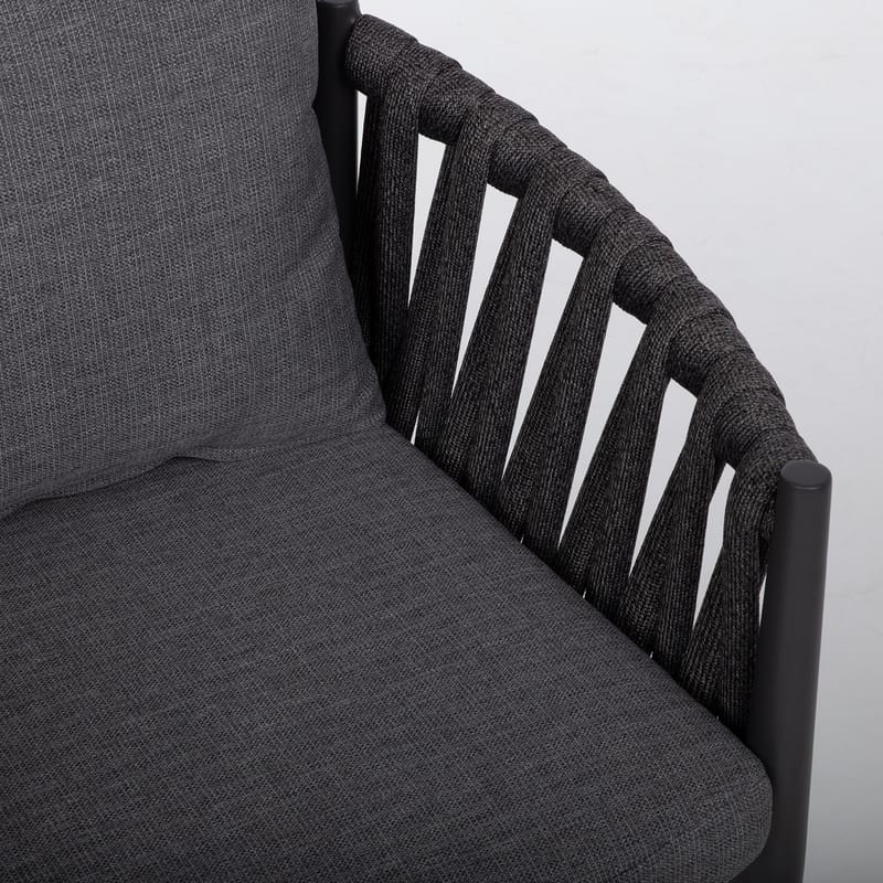 Stol HOME4YOU Bristol 63x62x73 cm Grå - Grå - Havemøbler - Havestole - Udendørs lænestol