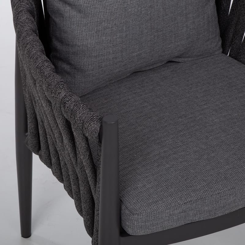 Stol HOME4YOU Bristol 63x62x73 cm Grå - Grå - Havemøbler - Havestole - Udendørs lænestol