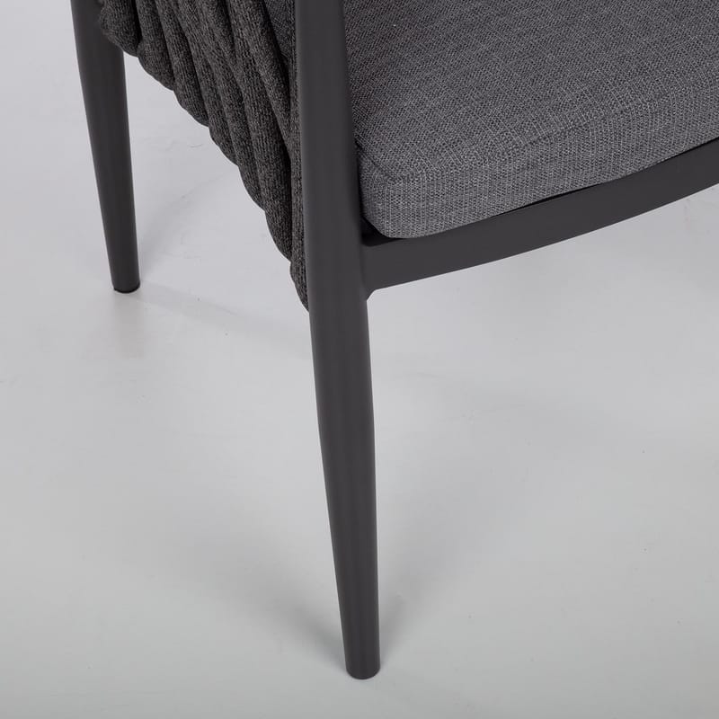 Stol HOME4YOU Bristol 63x62x73 cm Grå - Grå - Havemøbler - Havestole - Udendørs lænestol