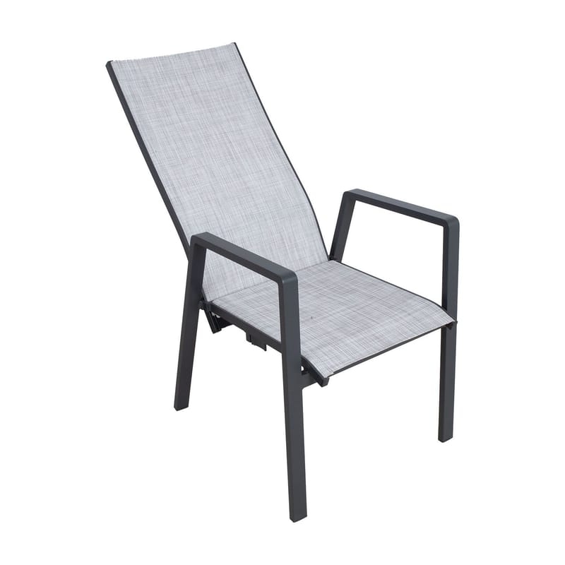 Stol HOME4YOU Casper grå - Grå - Havemøbler - Havestole - Positionsstole