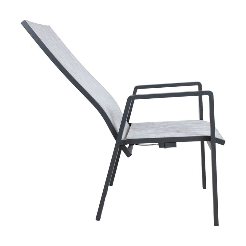 Stol HOME4YOU Casper grå - Grå - Havemøbler - Havestole - Positionsstole