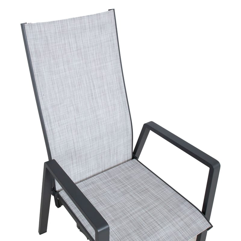 Stol HOME4YOU Casper grå - Grå - Havemøbler - Havestole - Positionsstole