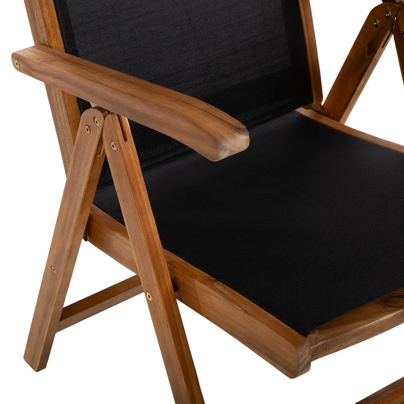 Stol HOME4YOU Fabiola sort - Sort - Havemøbler - Havestole - Positionsstole