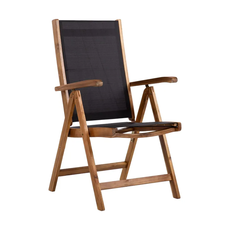 Stol HOME4YOU Fabiola sort, Sort