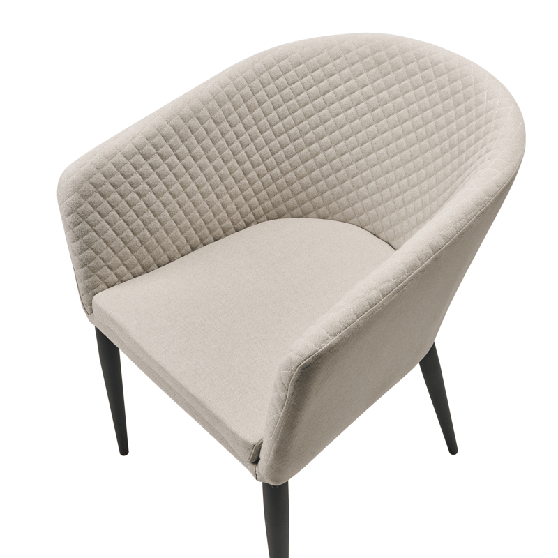 Stol udendørs Curgos - Beige/Sort - Havemøbler - Havestole - Udendørs lænestol