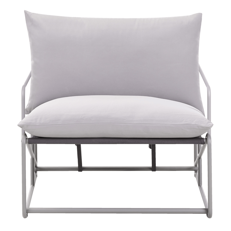 Stol udendørs med pude Ponte - Grå - Havemøbler - Havestole - Udendørs lænestol