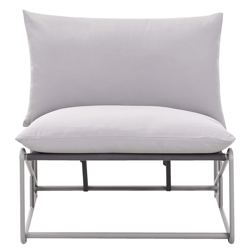 Stol udendørs med pude Pico Stål - Grå - Havemøbler - Havestole - Udendørs lænestol