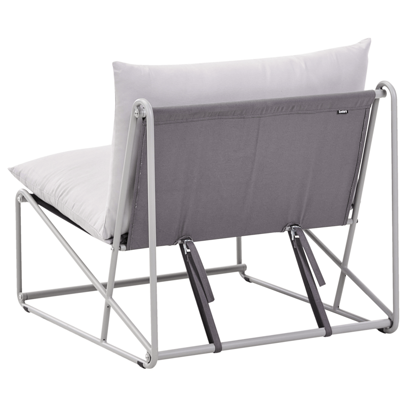 Stol udendørs med pude Pico Stål - Grå - Havemøbler - Havestole - Udendørs lænestol