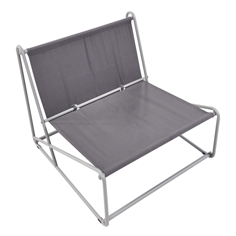 Stol udendørs med pude Pico Stål - Grå - Havemøbler - Havestole - Udendørs lænestol